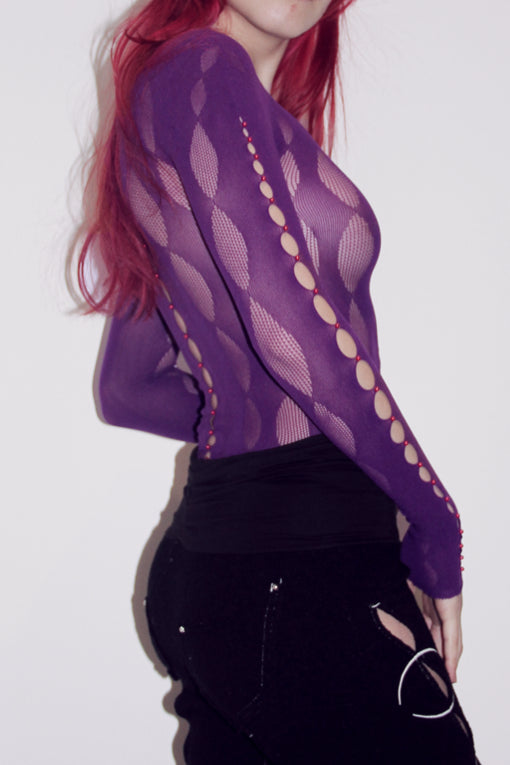 RUI Beaded Bodysuit RAW22JW01 Violet